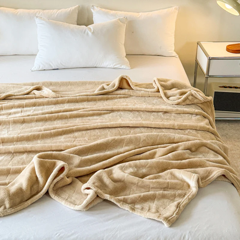 Strukturiert weiches Fleece-Wurfdecke