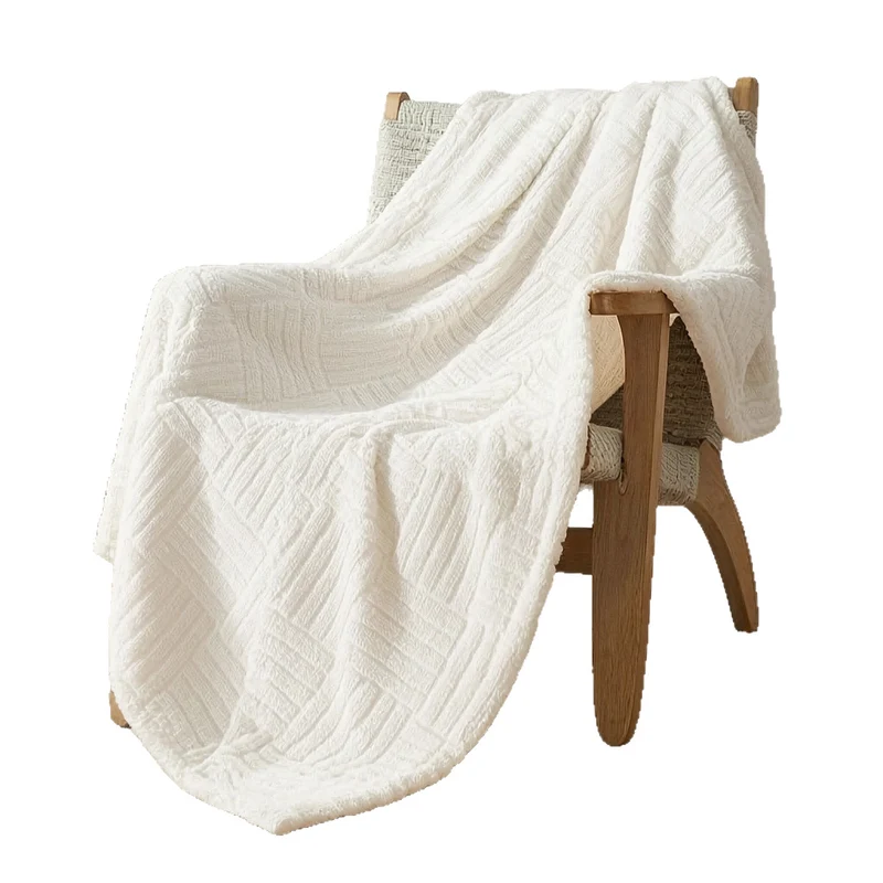 Strukturierte Fleece-Wurfdecke