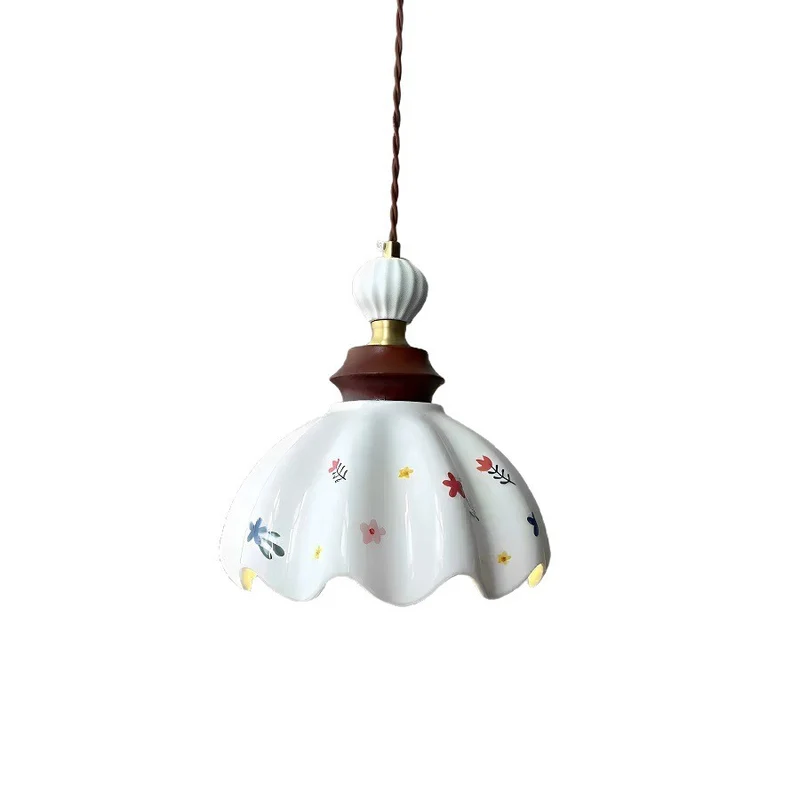 Florale Glas Pendelleuchte