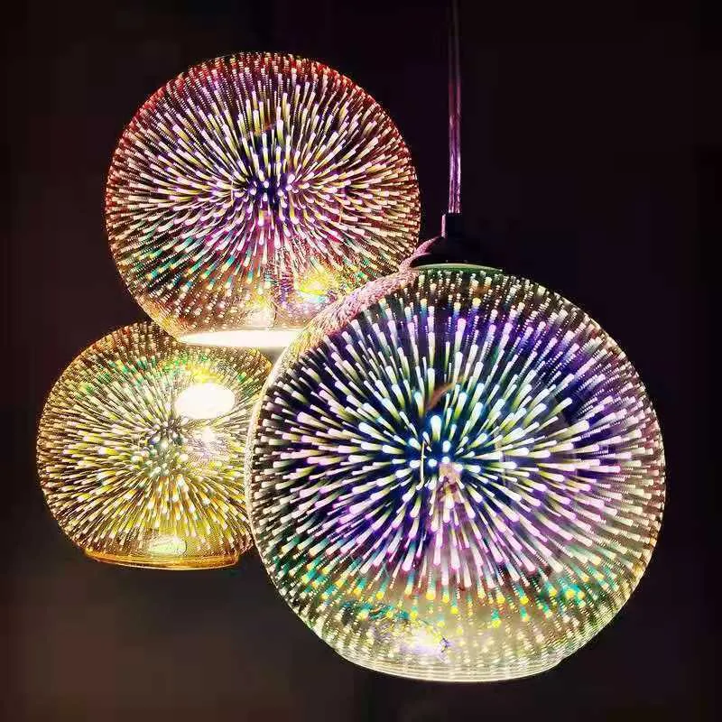 Dekorative Funkelnde Glas Pendelleuchte