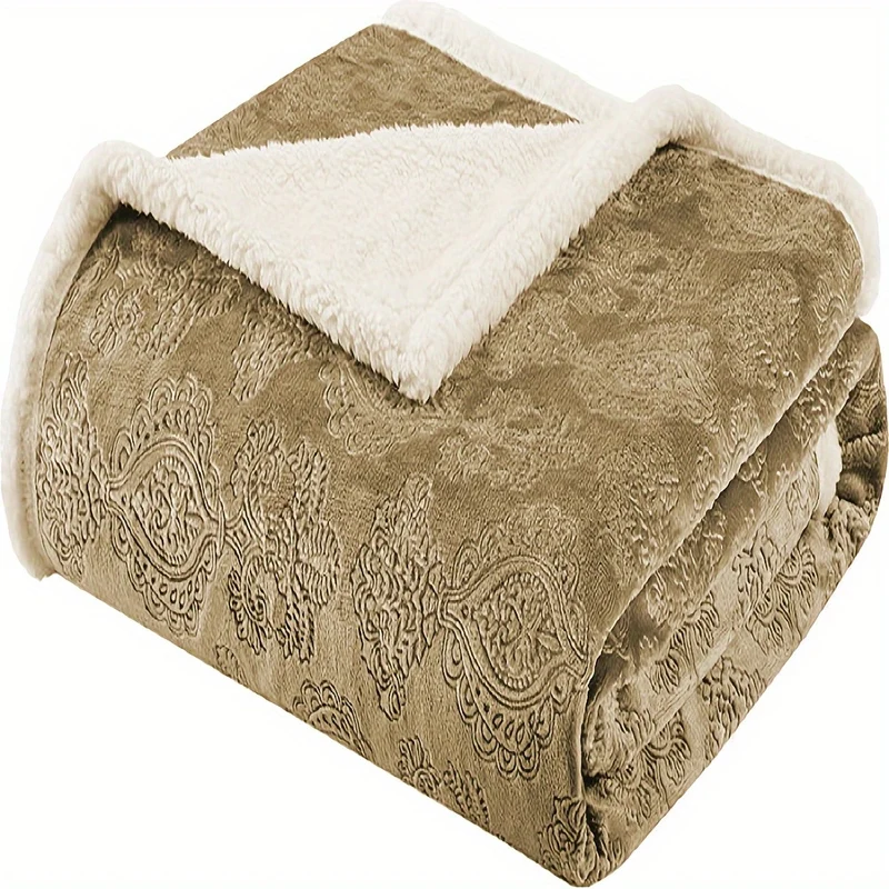 Plüsch Sherpa-futterte Wurfdecke