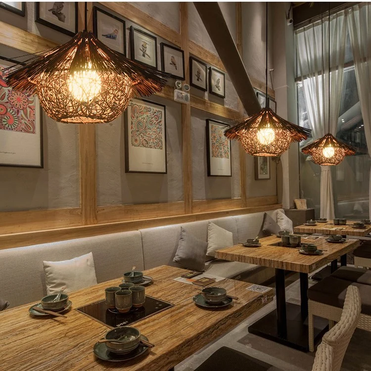 Boho-inspiriertes gewobenes Deckenlicht