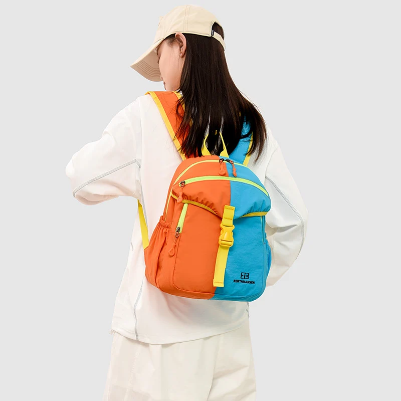 Farbblock Multi-Taschen Rucksack Karnz