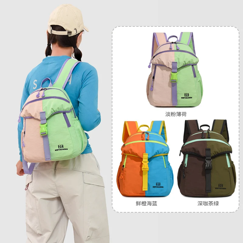 Farbblock Multi-Taschen Rucksack Karnz