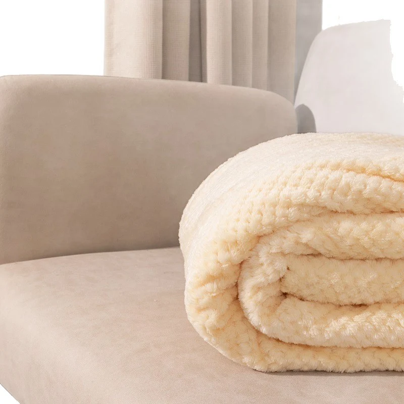 Luxuriöse Waffelstrickwurfdecke