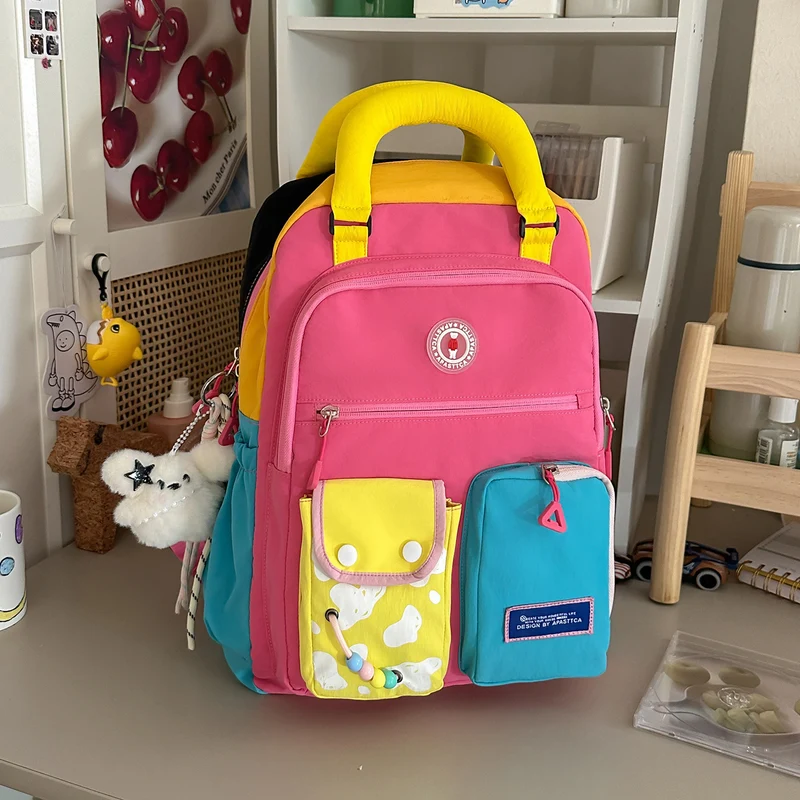 Farbblock Multi-Funktions-Rucksack Karnz