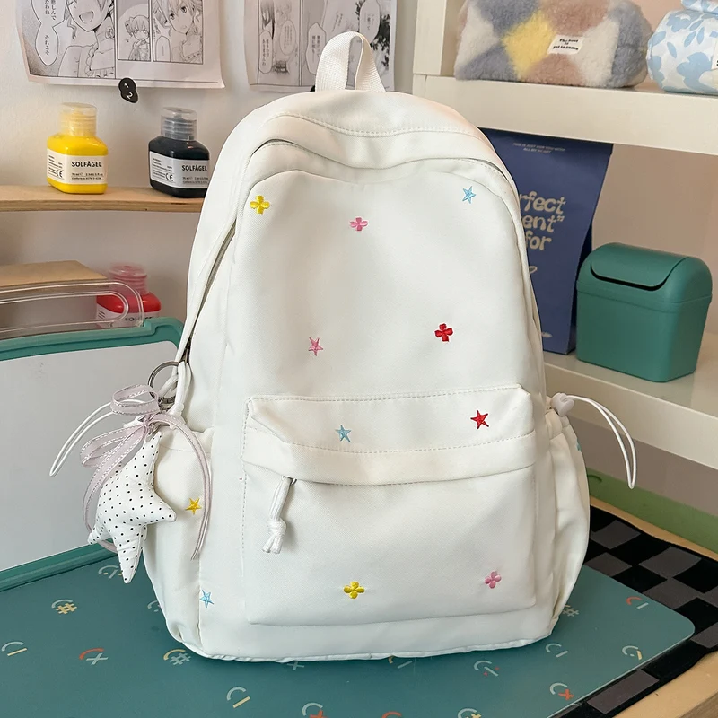 Lässiger bestickter Stern-Rucksack Karnz