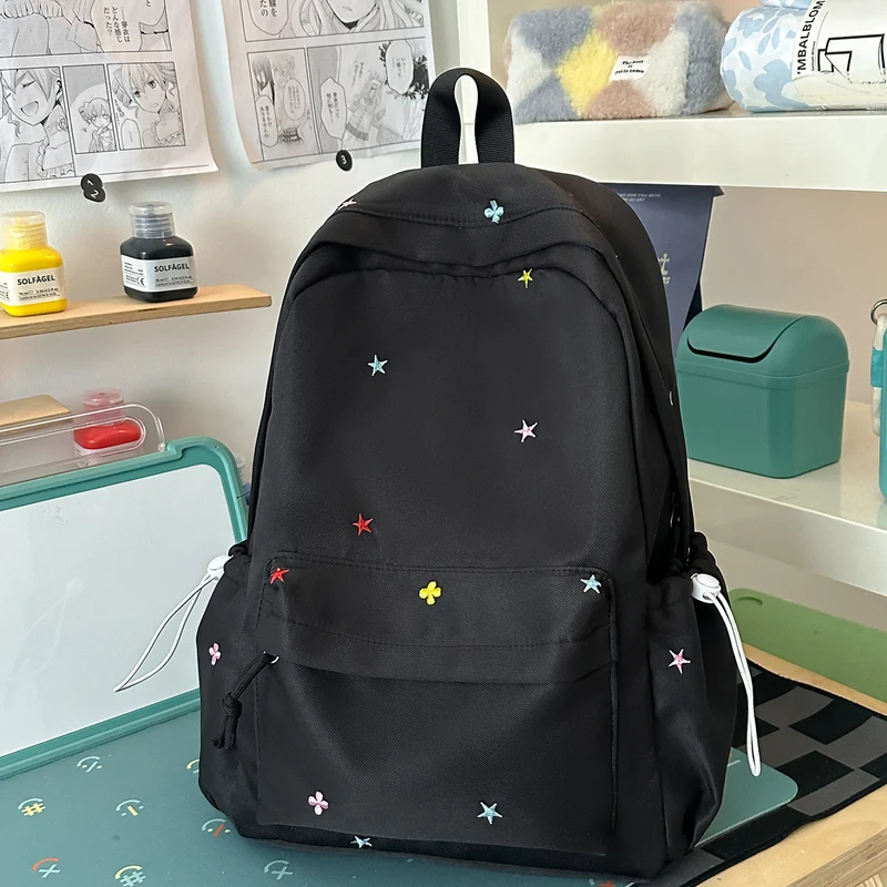 Lässiger bestickter Stern-Rucksack Karnz