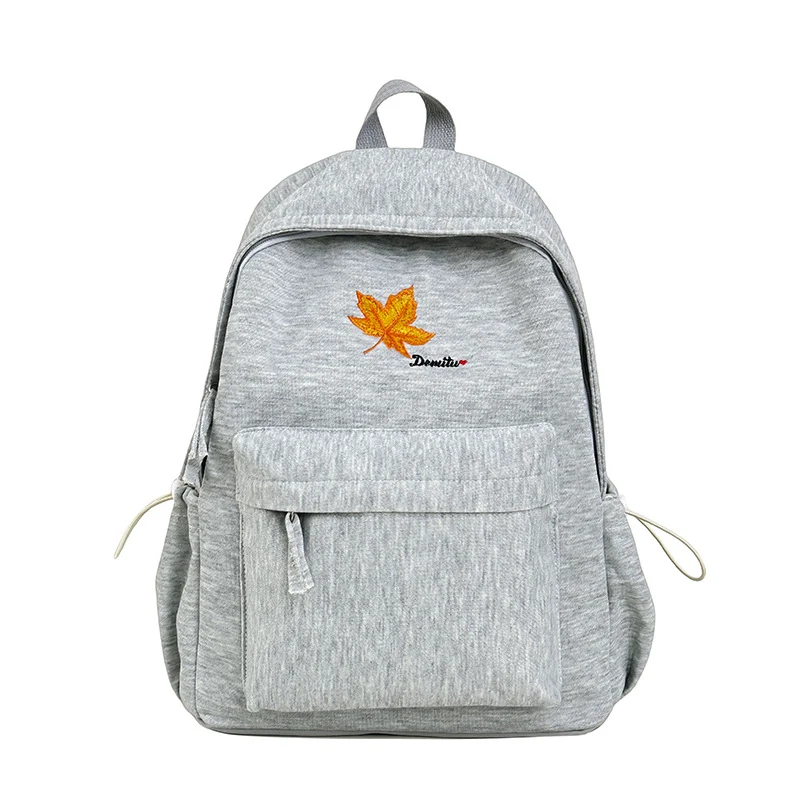 Lässiger bestickter Blatt-Rucksack Karnz