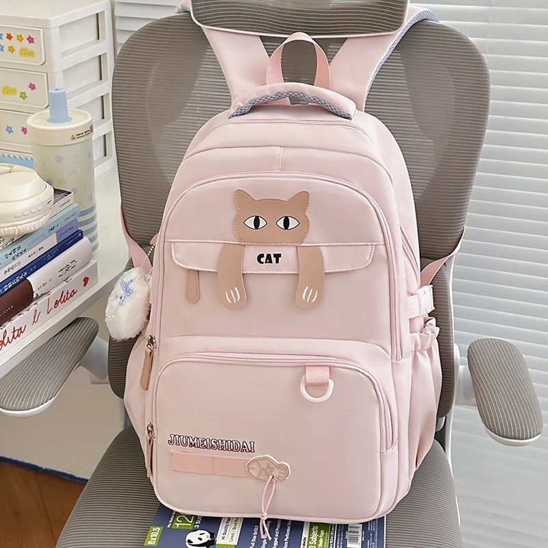 Verspielter katzenmotivierter Schulrucksack Karnz