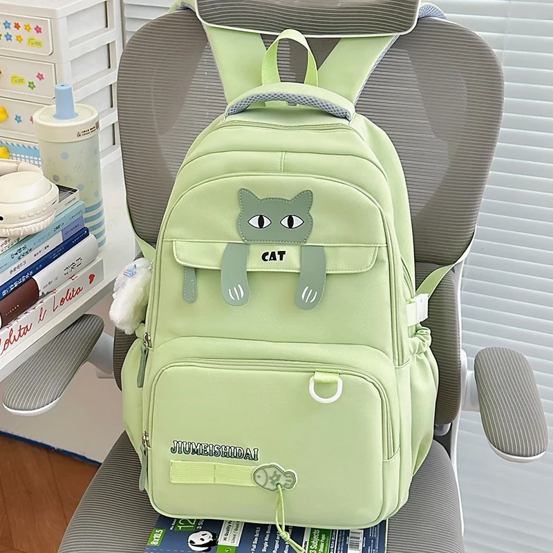 Verspielter katzenmotivierter Schulrucksack Karnz