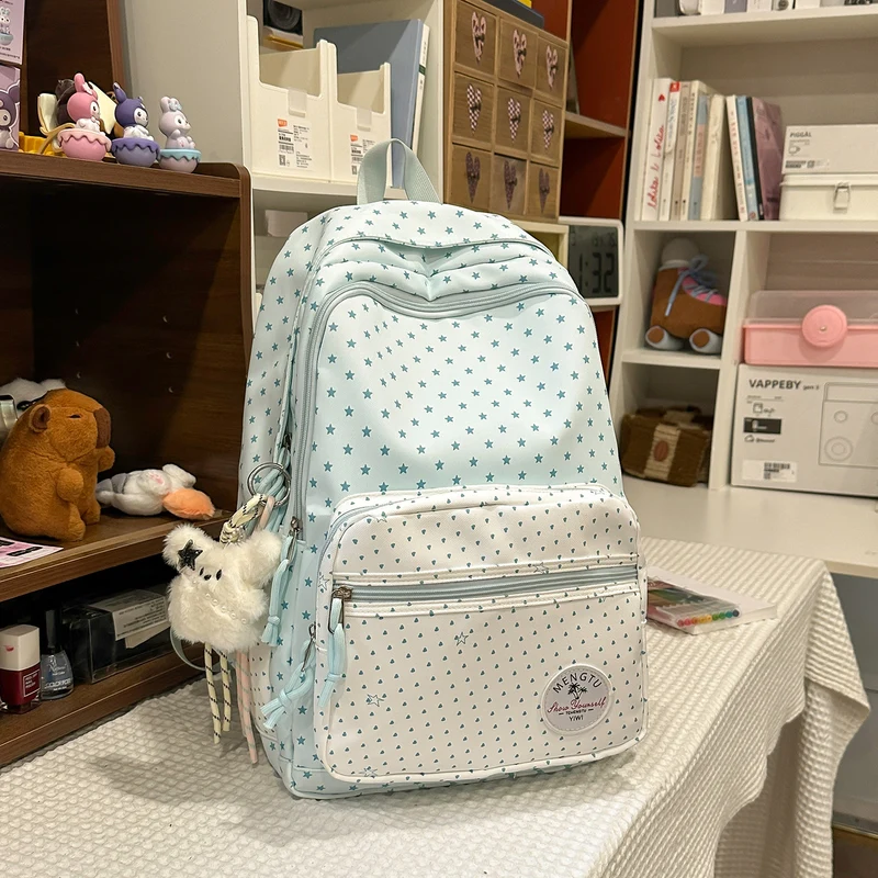 Verspielt Stern-Muster Schulrucksack Karnz