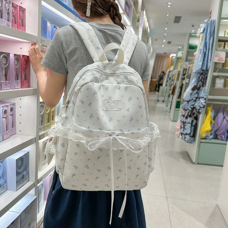 Verspielt Floral Verziert Schulrucksack Karnz