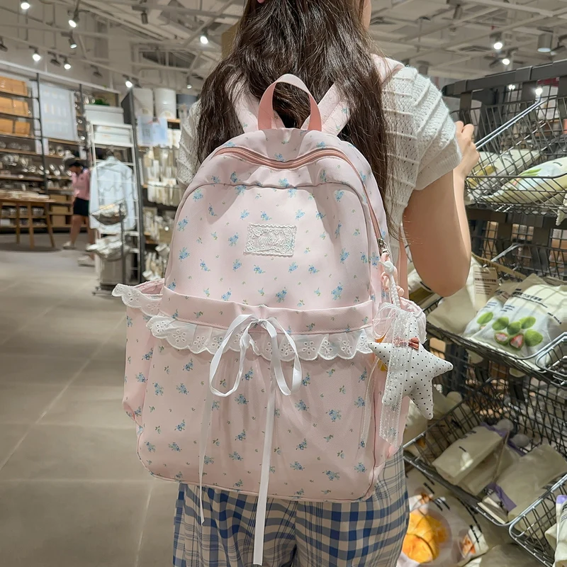 Verspielt Floral Verziert Schulrucksack Karnz