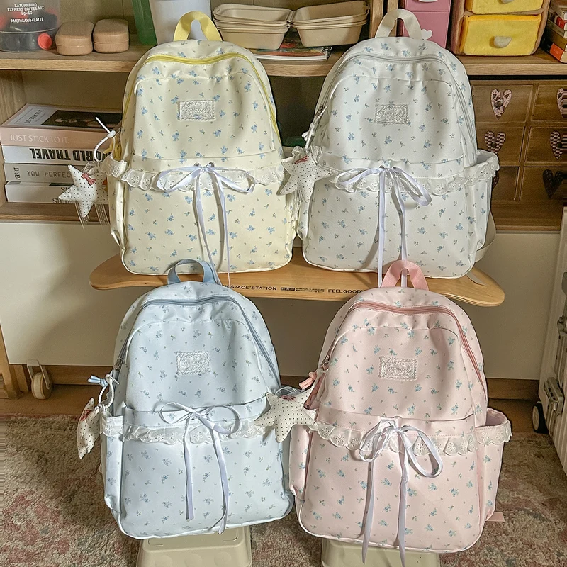 Verspielt Floral Verziert Schulrucksack Karnz