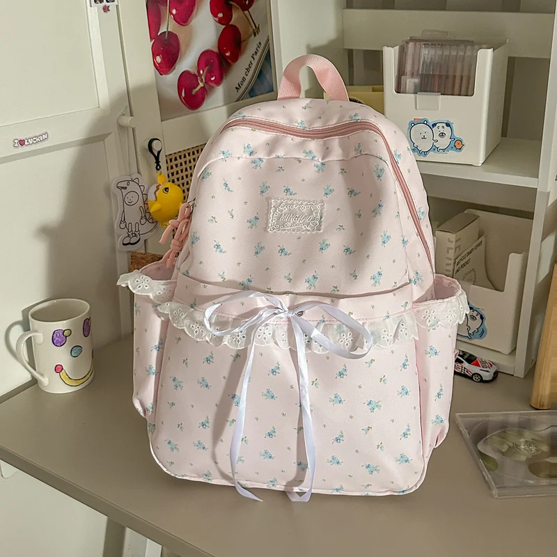 Verspielt Floral Verziert Schulrucksack Karnz