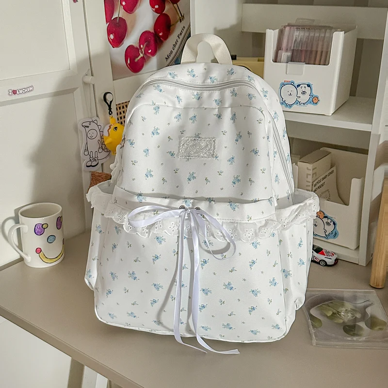 Verspielt Floral Verziert Schulrucksack Karnz