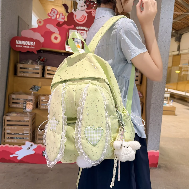 Verspielt Hasenohren-Design Rucksack Karnz