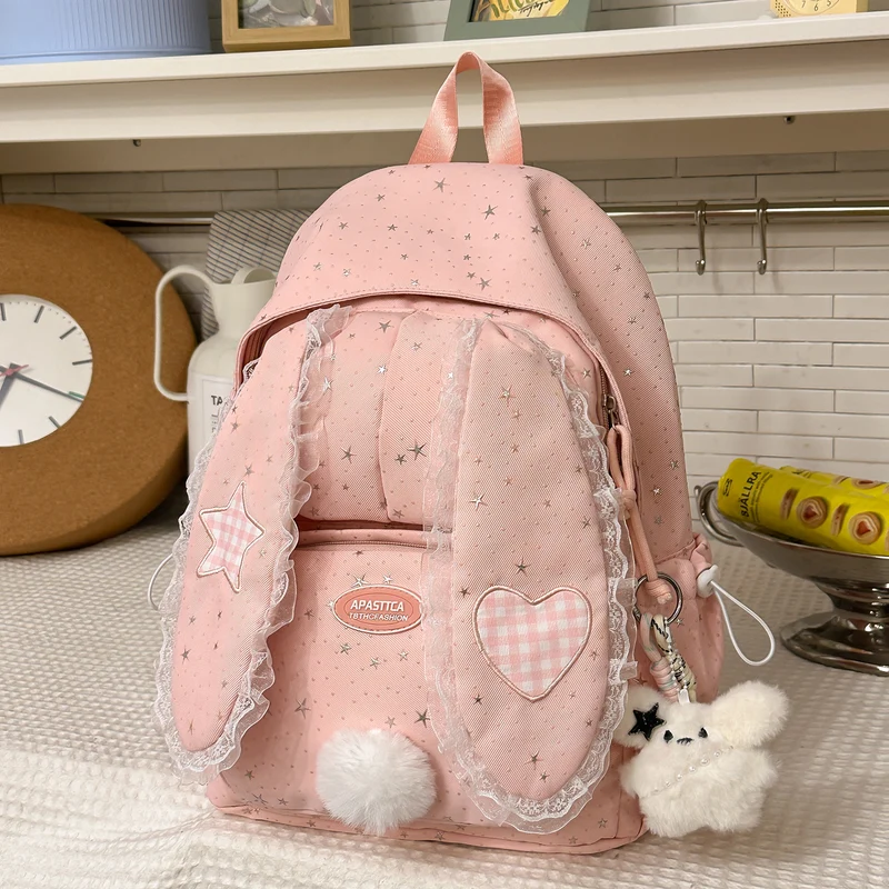Verspielt Hasenohren-Design Rucksack Karnz