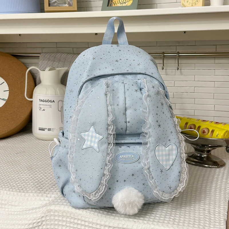 Verspielt Hasenohren-Design Rucksack Karnz