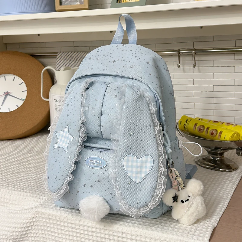 Verspielt Hasenohren-Design Rucksack Karnz