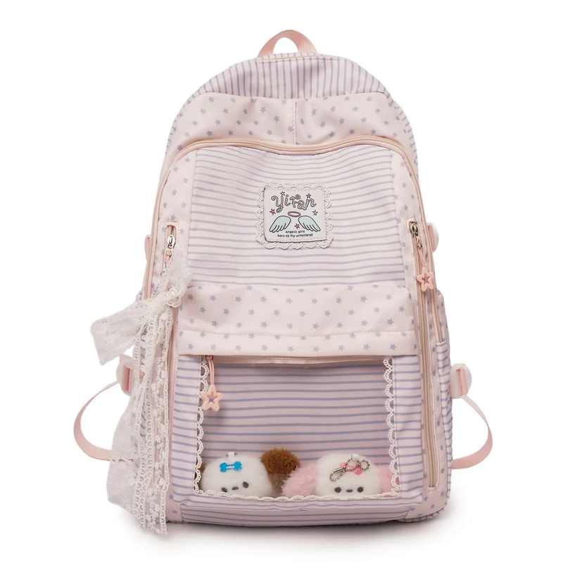 Trendige gestreifte Schulrucksack Karnz