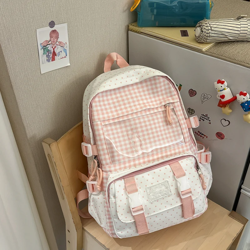 Charmanter Karierter Rucksack Karnz