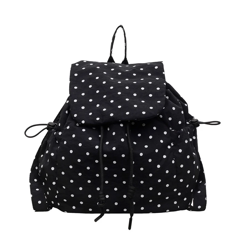 Lässiger Kordelzug-Punktemotiv-Rucksack Karnz