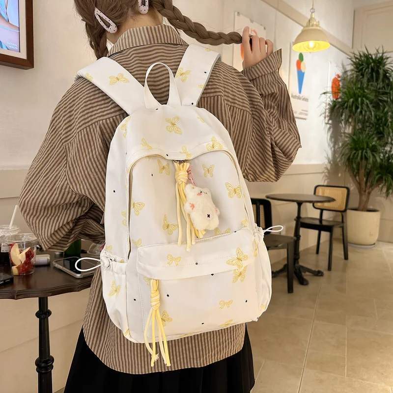 Charming Butterfly Print Freizeit Rucksack Karnz