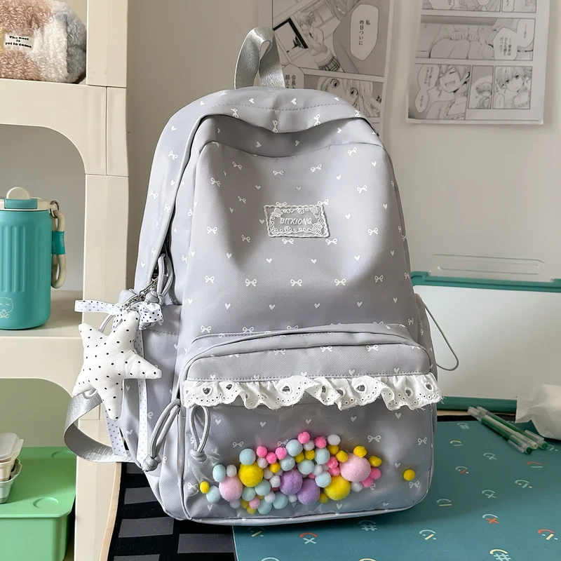 Verspielt mit Schleifenverzierung Schulrucksack Karnz