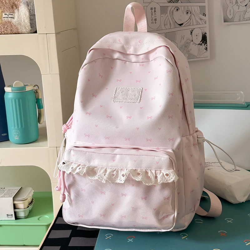 Verspielt mit Schleifenverzierung Schulrucksack Karnz