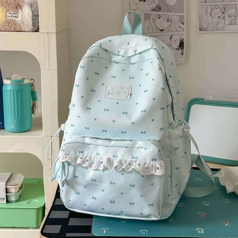 Verspielt mit Schleifenverzierung Schulrucksack Karnz