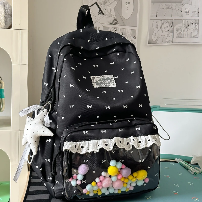 Verspielt mit Schleifenverzierung Schulrucksack Karnz