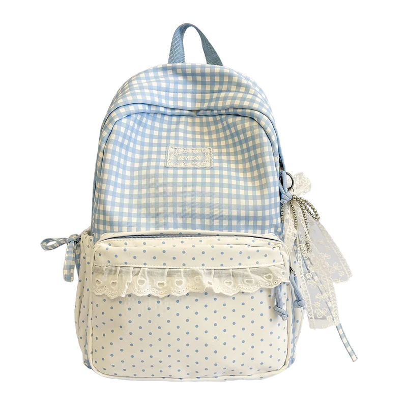 Stylisher Gingham-Muster Rucksack Karnz