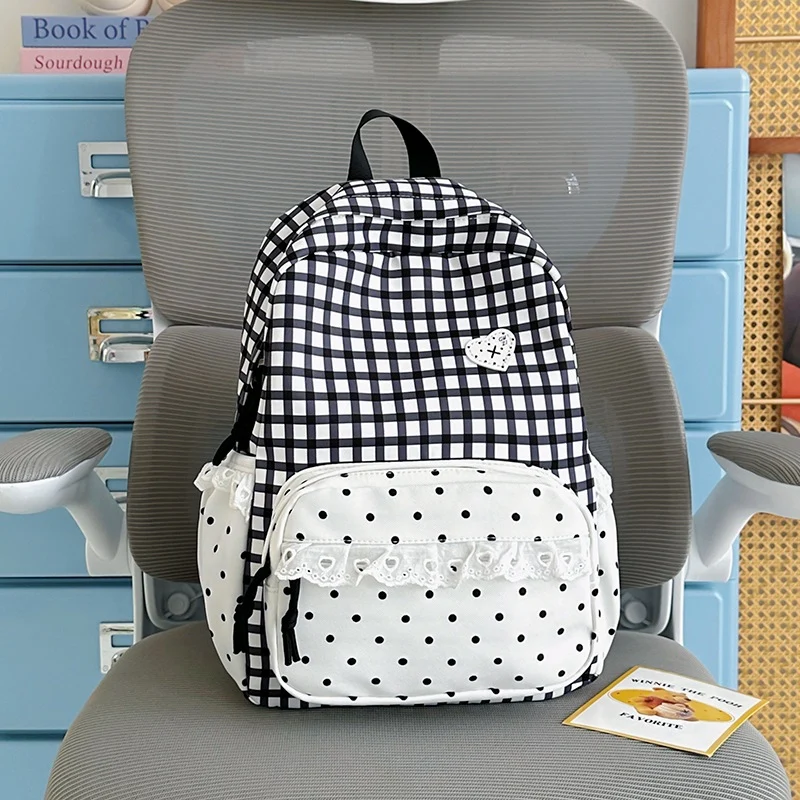 Stylisher Gingham-Muster Rucksack Karnz