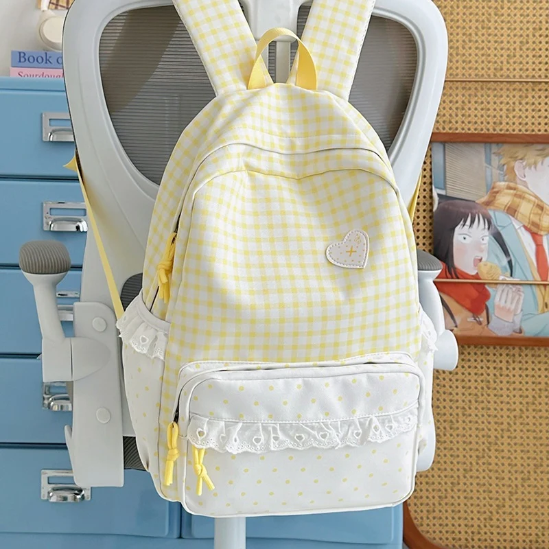 Stylisher Gingham-Muster Rucksack Karnz