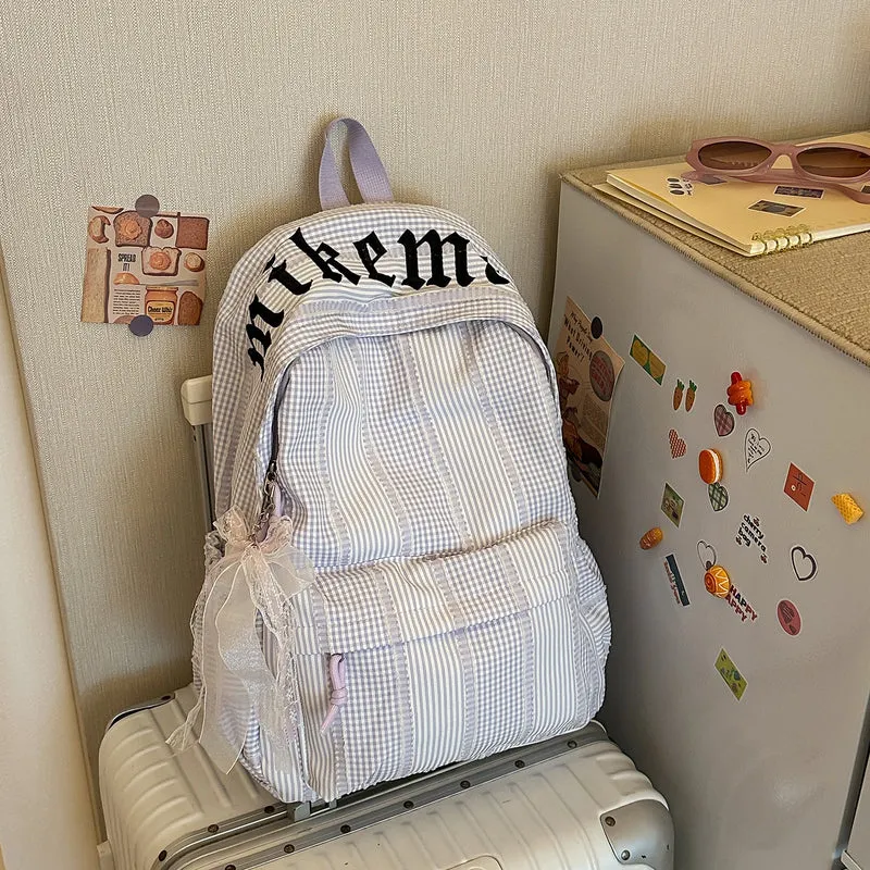 Stylische Karierte Rucksack Karnz