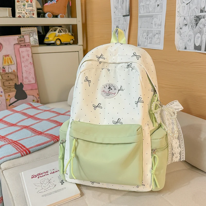 Stylische, mit Schleifen verzierten lässigen Rucksack Karnz