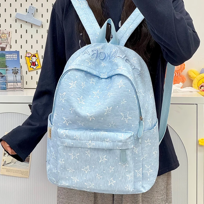 Lässig Alltags-Star-Print-Rucksack Karnz