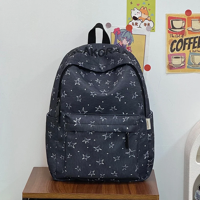 Lässig Alltags-Star-Print-Rucksack Karnz