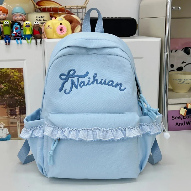 Rüschenbestickter Lässiger Rucksack Karnz