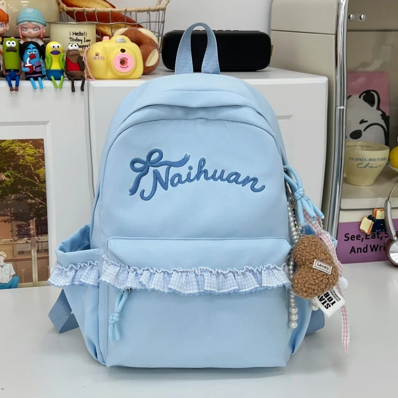 Rüschenbestickter Lässiger Rucksack Karnz