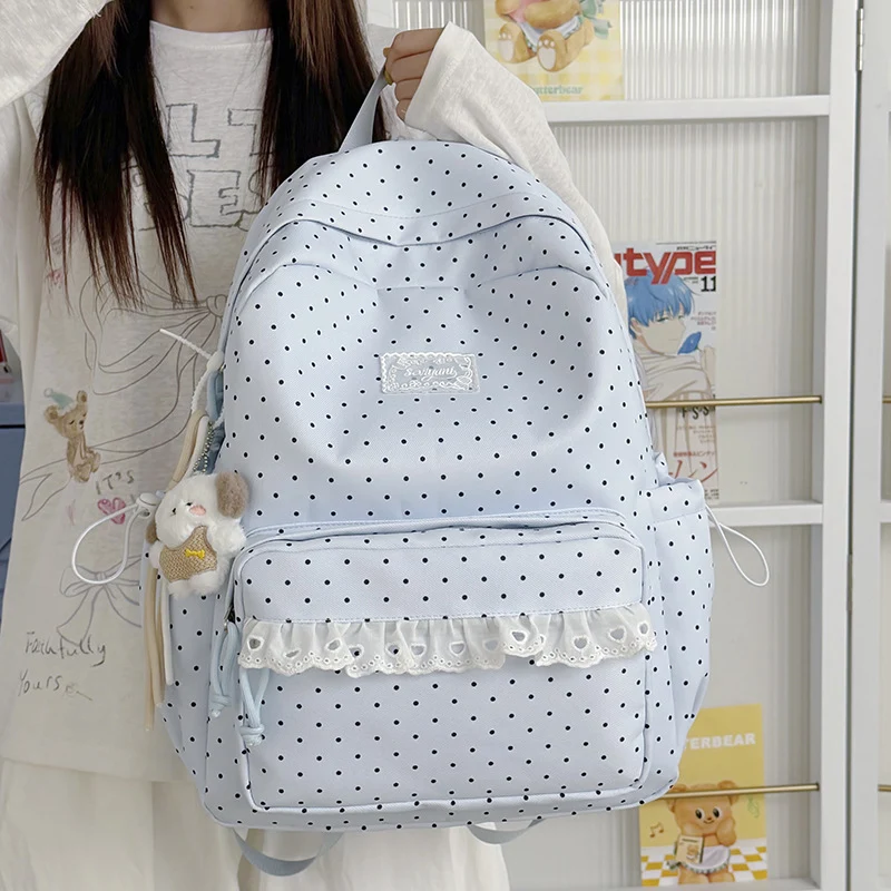 Verspielt gepunkteter Druck Rucksack Karnz