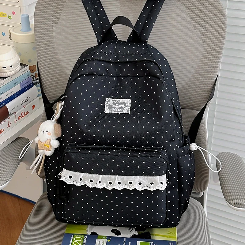 Verspielt gepunkteter Druck Rucksack Karnz
