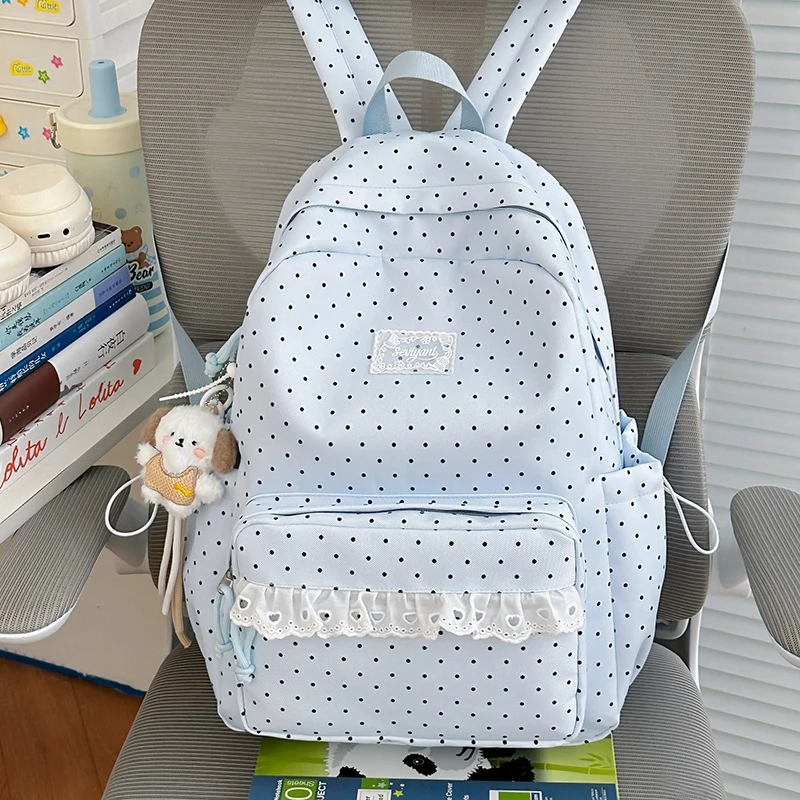 Verspielt gepunkteter Druck Rucksack Karnz