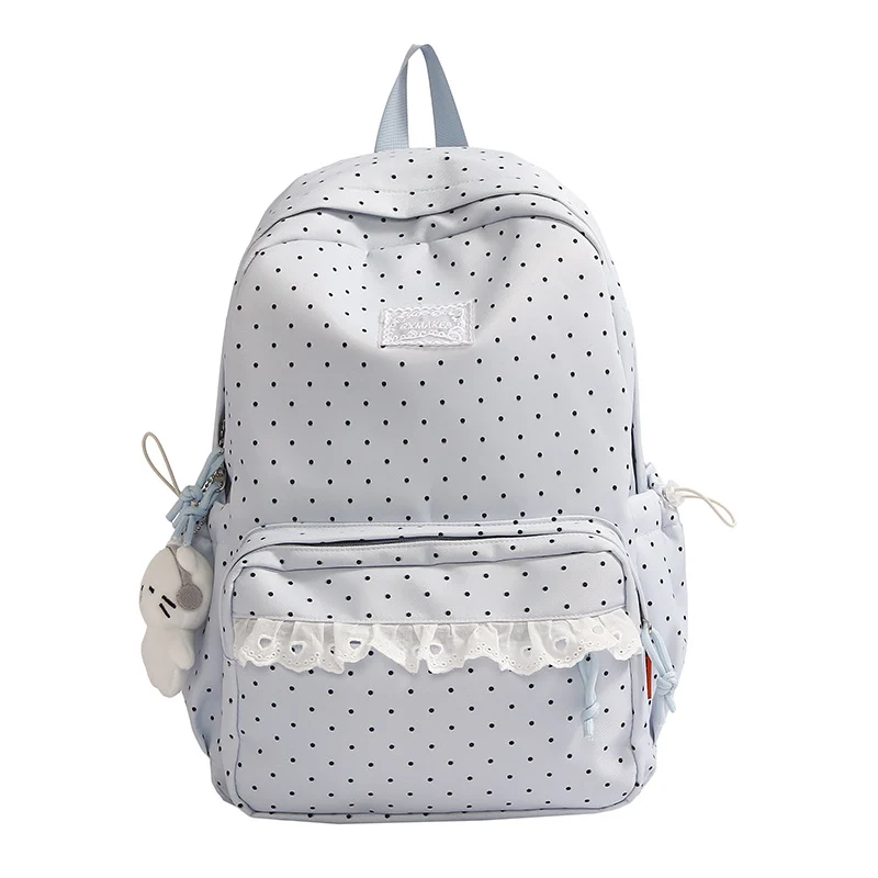 Verspieltes Pünktchenmuster Schulrucksack Karnz