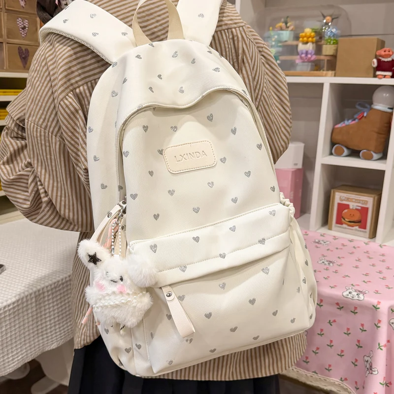 Fun Herz-Print Rucksack Karnz