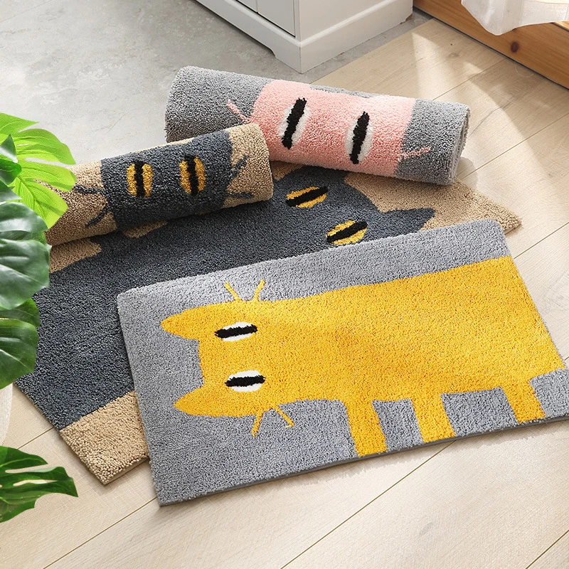 Kat-themed weiche absorbierende Türmatte für Zuhause