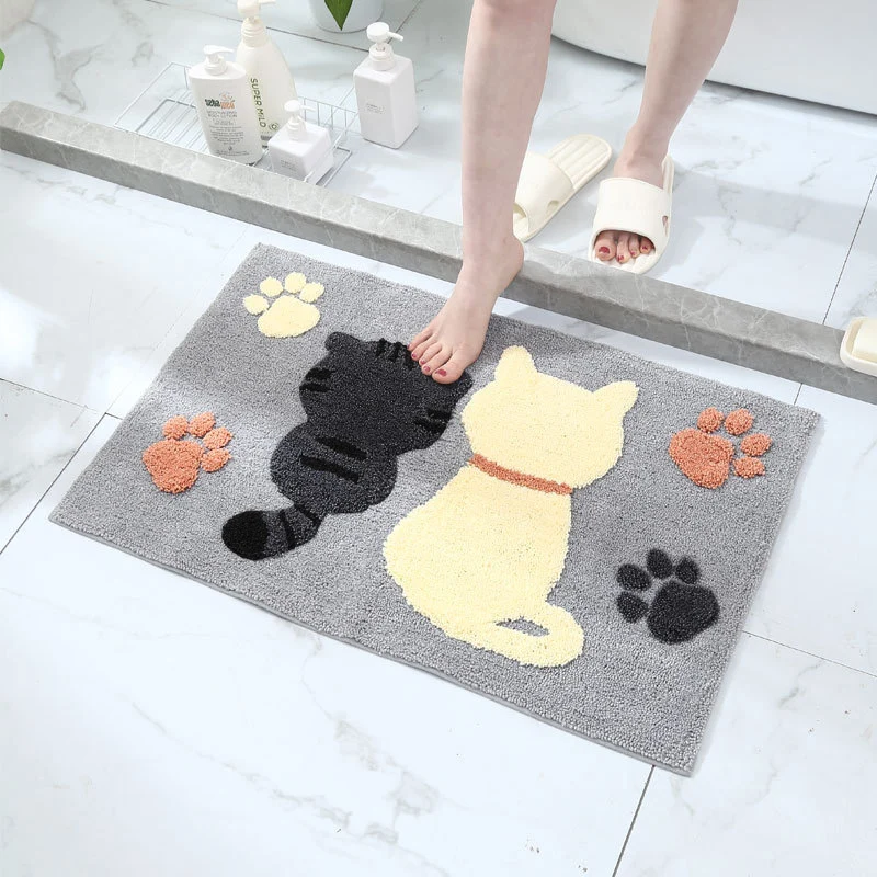 Kat-Themen Memory Foam Badmatte für Badezimmer