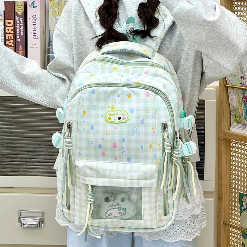 Verspielter Grafik-Muster-Schulrucksack Karnz